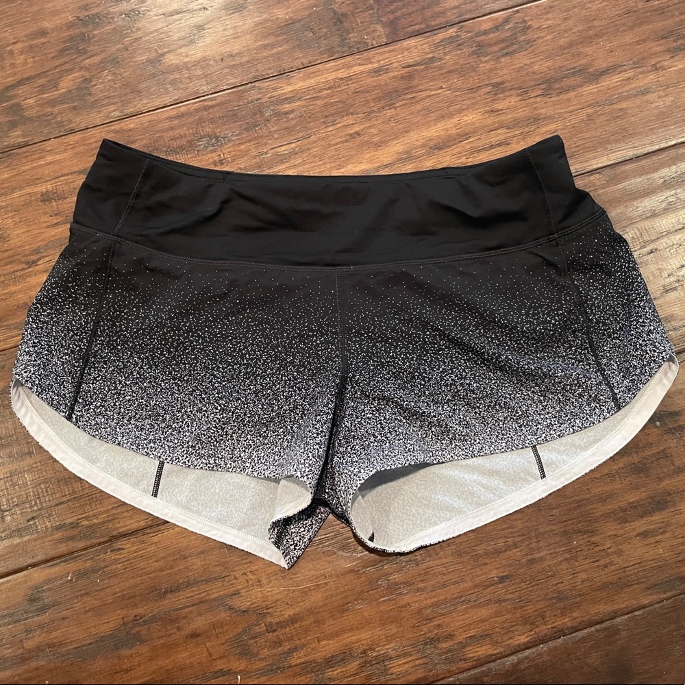 Black and White Ombré Lululemon Shorts